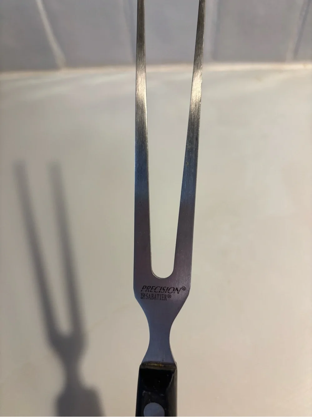 Vintage Precision by Sabatier 2-Tine Carving Fork – Full Tang, Triple Riveted